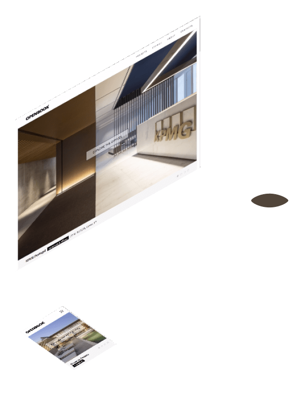 Perspective view of Openbook’ site on desktop and phone