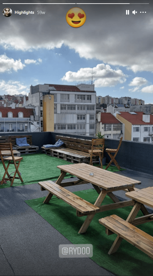 First time in Rydoo's Lisbon Office, went straight to take a Instagram story of the terrace